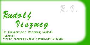 rudolf viszmeg business card